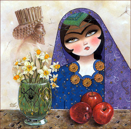 Persian Girl miniature